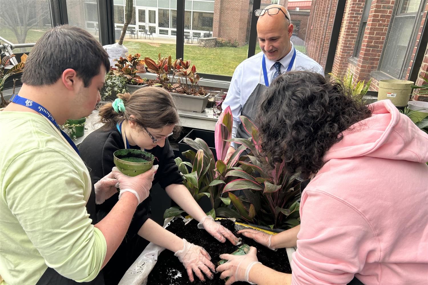  students planting